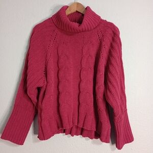 Charlotte Russe Boxy Fit Turtleneck Chenille Sweater